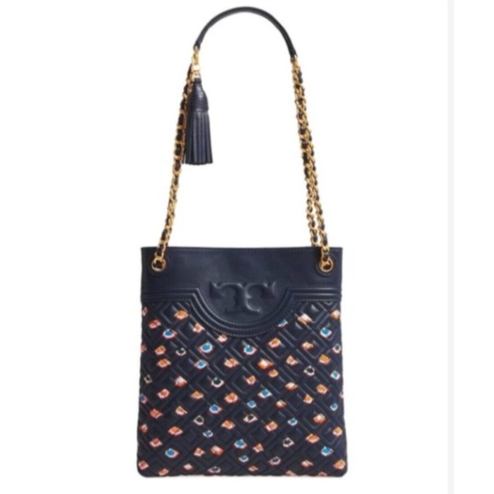 Tory Burch Blue Fleming Convertible Shoulder/Crossbody Bag